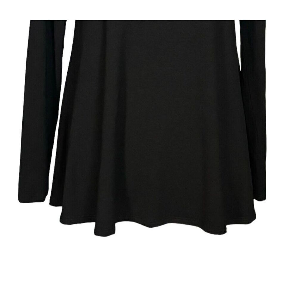 Eileen Fisher Top Size Extra Small Black Stretch Flowy Lagenlook Minimalist - Picture 4 of 10